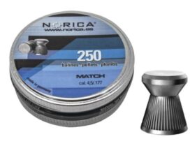 Norica-ilma-aseluoti 4,5 mm Match, 250 kpl,0,48 g