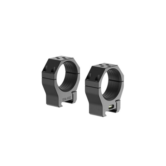 Audere PSR -kiikarinrenkaat 36 mm,korkeus 32 mm, musta