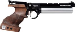 Steyr-ilmapistooli LP50 Compact, oikea, M, hopeasäiliö